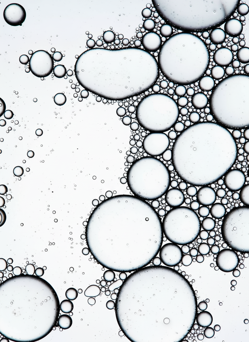 Firefly_Gemini_Flash_Create_an_image_of_surfactant_macro_shot._Bubbles._High_quality._303696.png